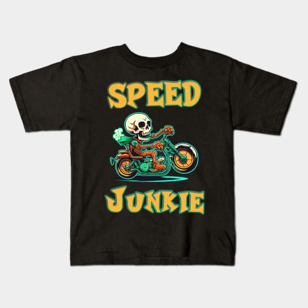 Speed Junkie Kids T-Shirt by pxdg